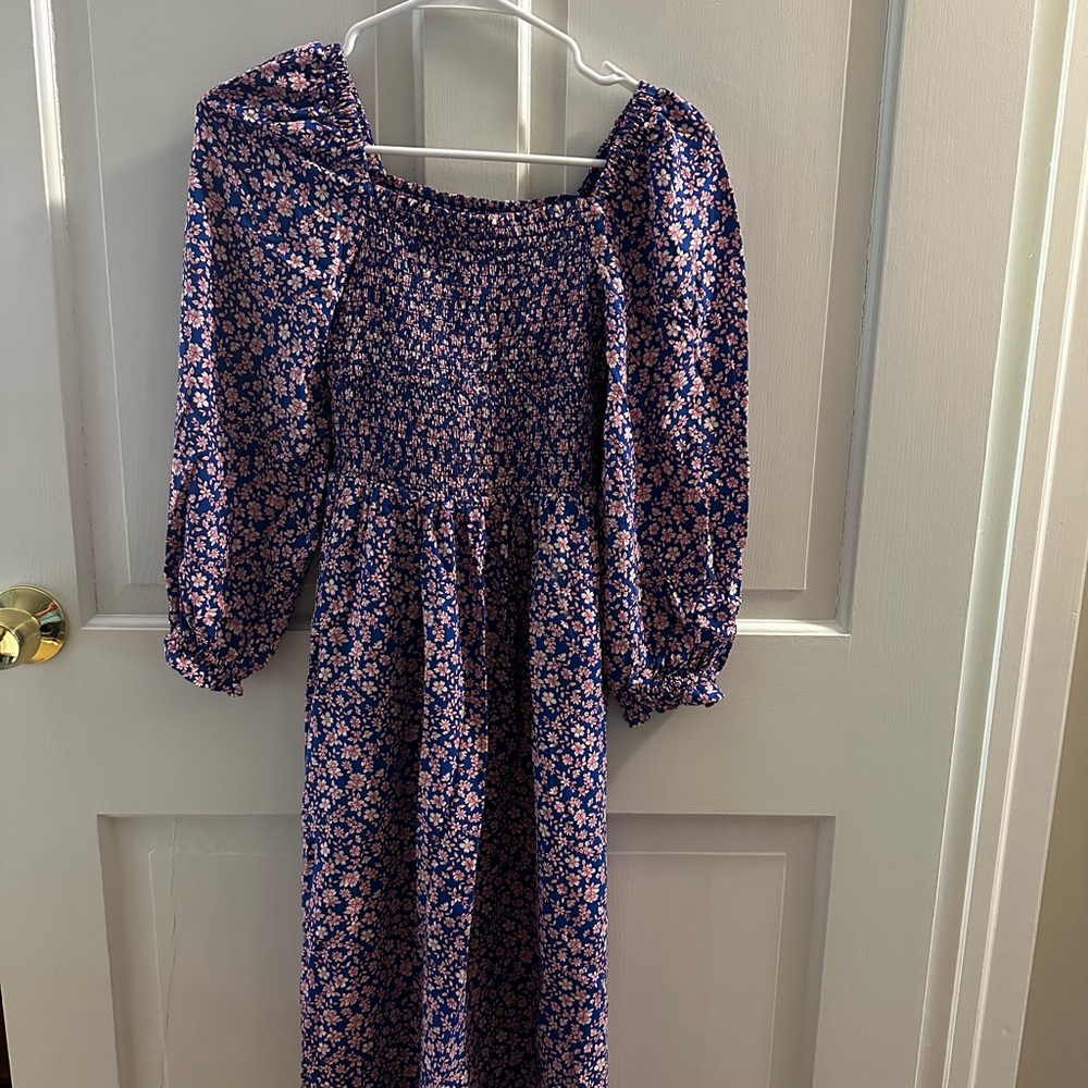 Floral Blue and Pink Dress